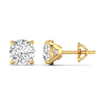 2 Carat Each Round Diamonds Studs