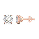 2 Carat Each Round Diamonds Studs