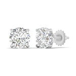 2 Carat Each Round Diamonds Studs