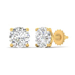 2 Carat Each Round Diamonds Studs