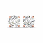 2 Carat Each Round Diamonds Studs