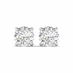 2 Carat Each Round Diamonds Studs