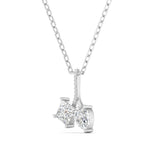 2.5 Carat Two Stone Diamond Gold Pendant