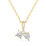 2.5 Carat Two Stone Diamond Gold Pendant