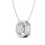 2 Carat Center Diamond Halo Pendant