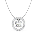 2 Carat Center Diamond Halo Pendant