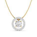 2 Carat Center Diamond Halo Pendant