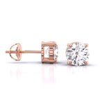 2 Carat Each Classic Solitaire Studs