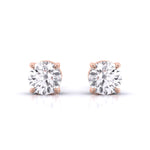 2 Carat Each Classic Solitaire Studs