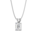 2 Carat Emerald Diamond Gold Pendant