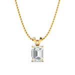 2 Carat Emerald Diamond Gold Pendant