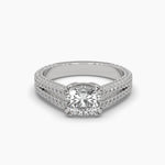 2 Carat Solitaire Diamond Cushioned Comfort Ring