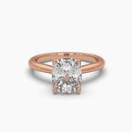 3 Carat Cushion Fancy Shape Solitaire Diamond Ring
