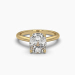 3 Carat Cushion Fancy Shape Solitaire Diamond Ring