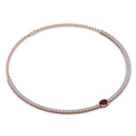 Emerald Center Solitaire Diamond Necklace