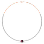 Emerald Center Solitaire Diamond Necklace