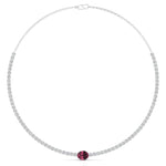 Emerald Center Solitaire Diamond Necklace