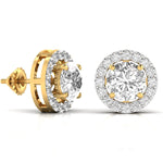 3.5 Carat Each Round Solitaire Diamonds Earring