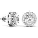3.5 Carat Each Round Solitaire Diamonds Earring