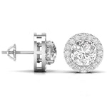 3.5 Carat Each Round Solitaire Diamonds Earring