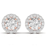 3.5 Carat Each Round Solitaire Diamonds Earring