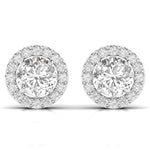 3.5 Carat Each Round Solitaire Diamonds Earring