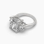 3.5 Carat Solitaire Diamond Emerald Empress Ring