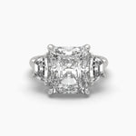 3.5 Carat Solitaire Diamond Emerald Empress Ring