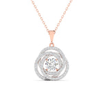 2 Carat Diamond Halo Gold Pendant
