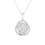 2 Carat Diamond Halo Gold Pendant