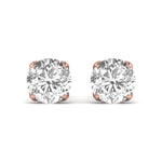 2.5 Carat Each Double Prong Round Shape Studs