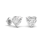 2.5 Carat Each Heart Shape Diamond Earrings