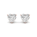 3 Carat Each Heart Shape Diamond Studs