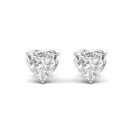2.5 Carat Each Heart Shape Diamond Earrings