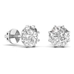 3 Carat Each Solitaire Round Diamond Earring