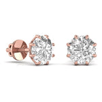 3 Carat Each Solitaire Round Diamond Earring