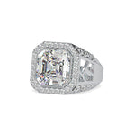 3 Carat Radiant Cut Halo Engagement Ring