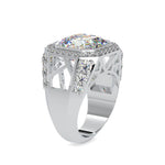 3 Carat Radiant Cut Halo Engagement Ring