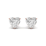 3 Carat Each Heart Shape Solitaire Diamond Earring