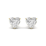 3 Carat Each Heart Shape Solitaire Diamond Earring