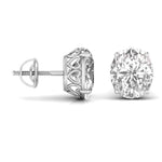 2.5 Carat Oval Shape Solitaire Diamond Earrings