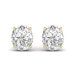 2.5 Carat Oval Shape Solitaire Diamond Earrings