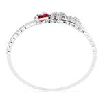 Elegant Pear Shape Diamond Bangle