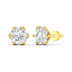 4 Carat Each Camellia Diamond Studs