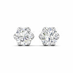 4 Carat Each Camellia Diamond Studs