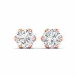 4 Carat Each Camellia Diamond Studs