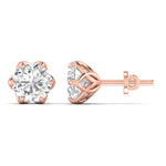 4 Carat Each Camellia Diamond Studs
