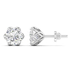 4 Carat Each Camellia Diamond Studs