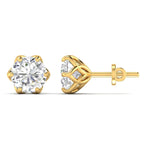 4 Carat Each Camellia Diamond Studs