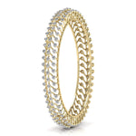 Round Cut Diamond Bangle Pair